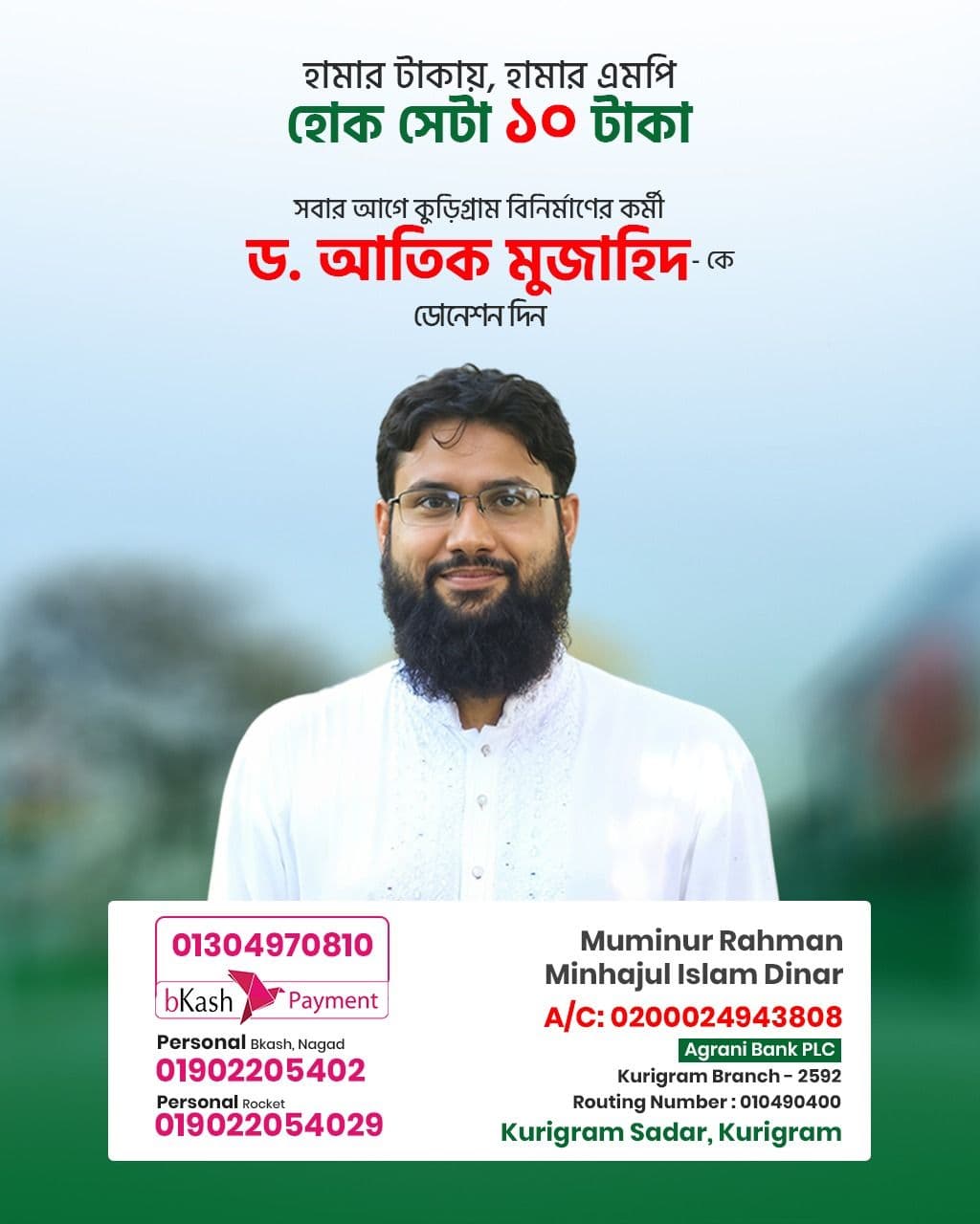 Donate to Dr. Atik Mujahid